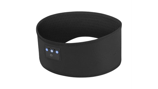 Mjuk sovmask med inbyggda hörlurar