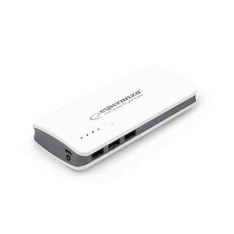 Esperanza Power Bank Radium 8000Mah Vit/Grå